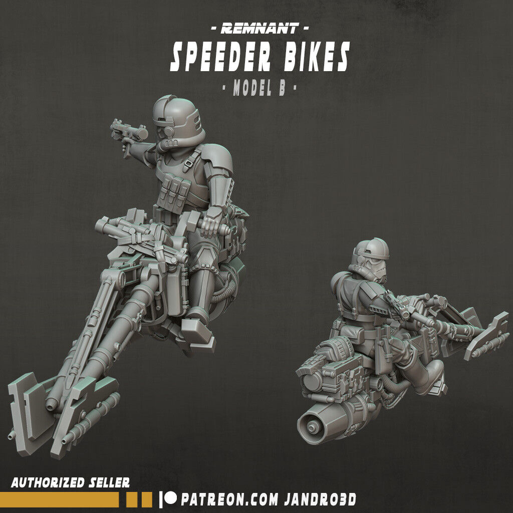 Remnant Speeder Bikes Star Wars Legion compatible 3D Printed Resin Miniatures