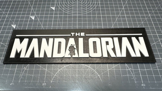 Star Wars The Mandalorian - 3D Printed Sign Stand