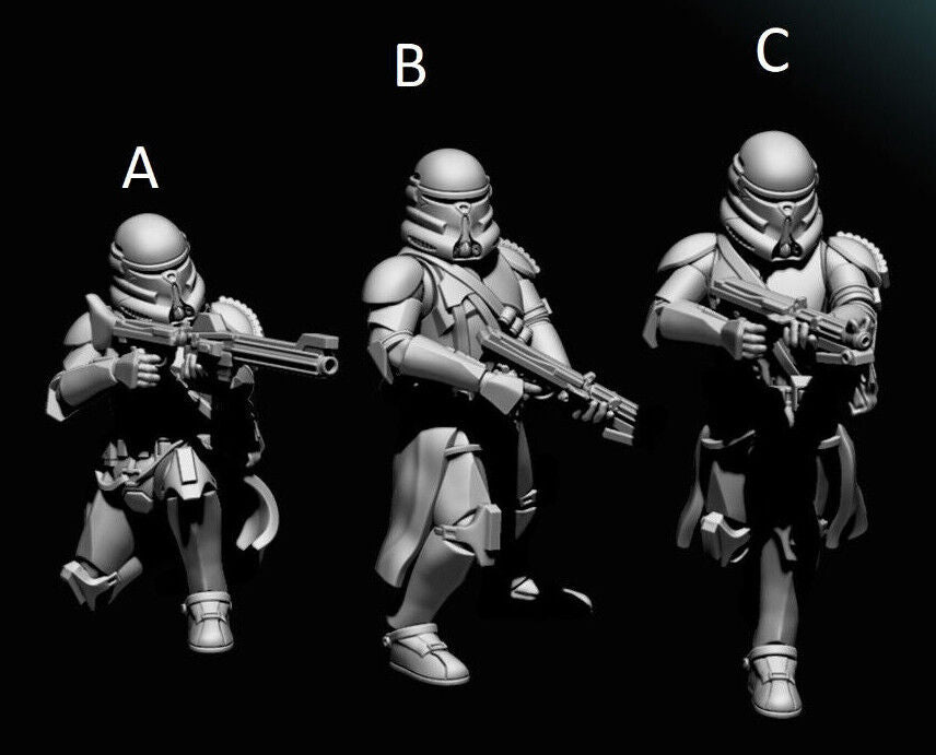 Airbourne Clone Troopers- Star Wars Legion 3D Printed Resin BlueWolf Miniatures