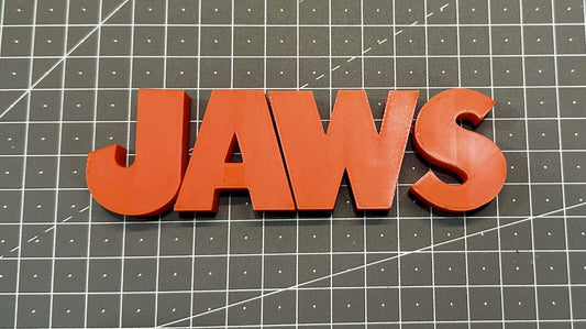 JAWS  Logo - Movie Retro 3D Printed Sign Stand