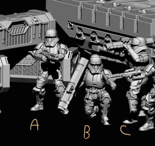 Tank Trooper Modular- Star Wars Legion 3D Printed Resin BlueWolf Miniatures