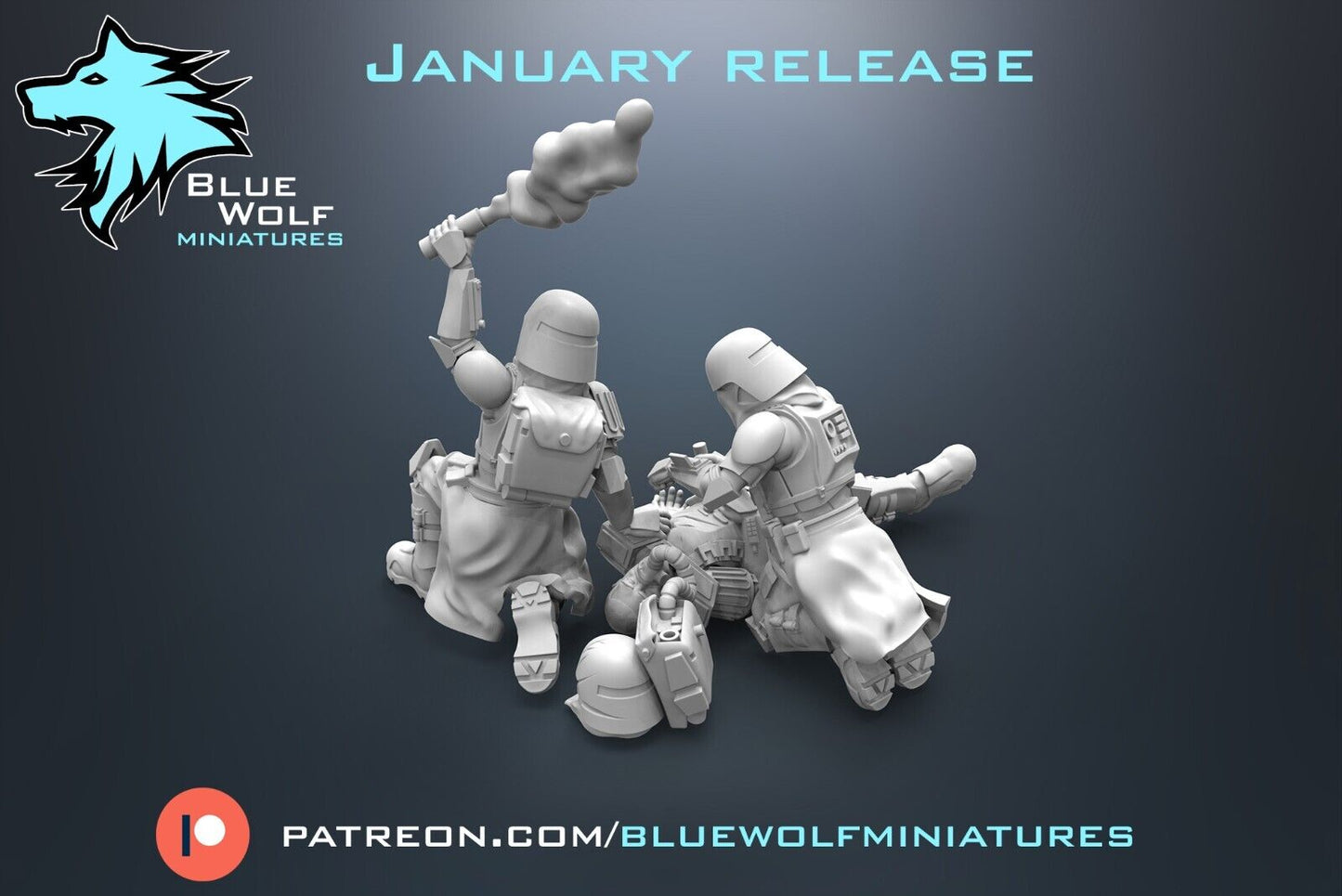 Galactic Marine Medic Team Star Wars Legion 3D Printed Resin BlueWolf Miniature