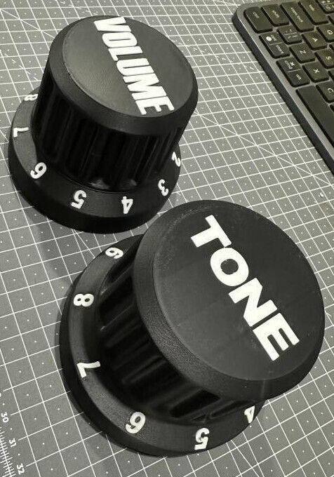 Guitar Pick Storage 3D Printed - Volume or Tone Dial Container Holder