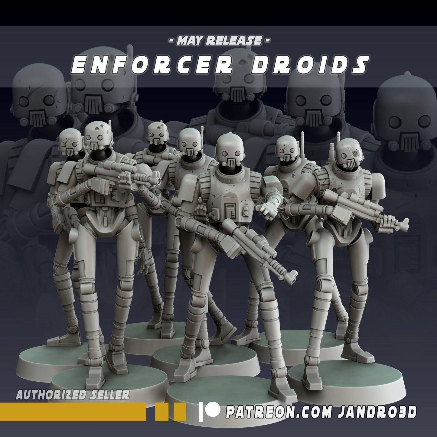 Enforcer Droids - Star Wars Legion compatible 3D Printed Resin Miniatures