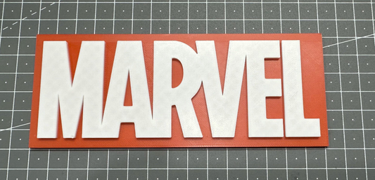 Marvel Logo - 3D Printed Sign Stand