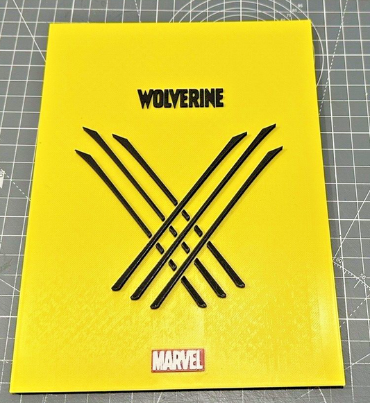 Wolverine Marvel - 3D Printed Sign Stand