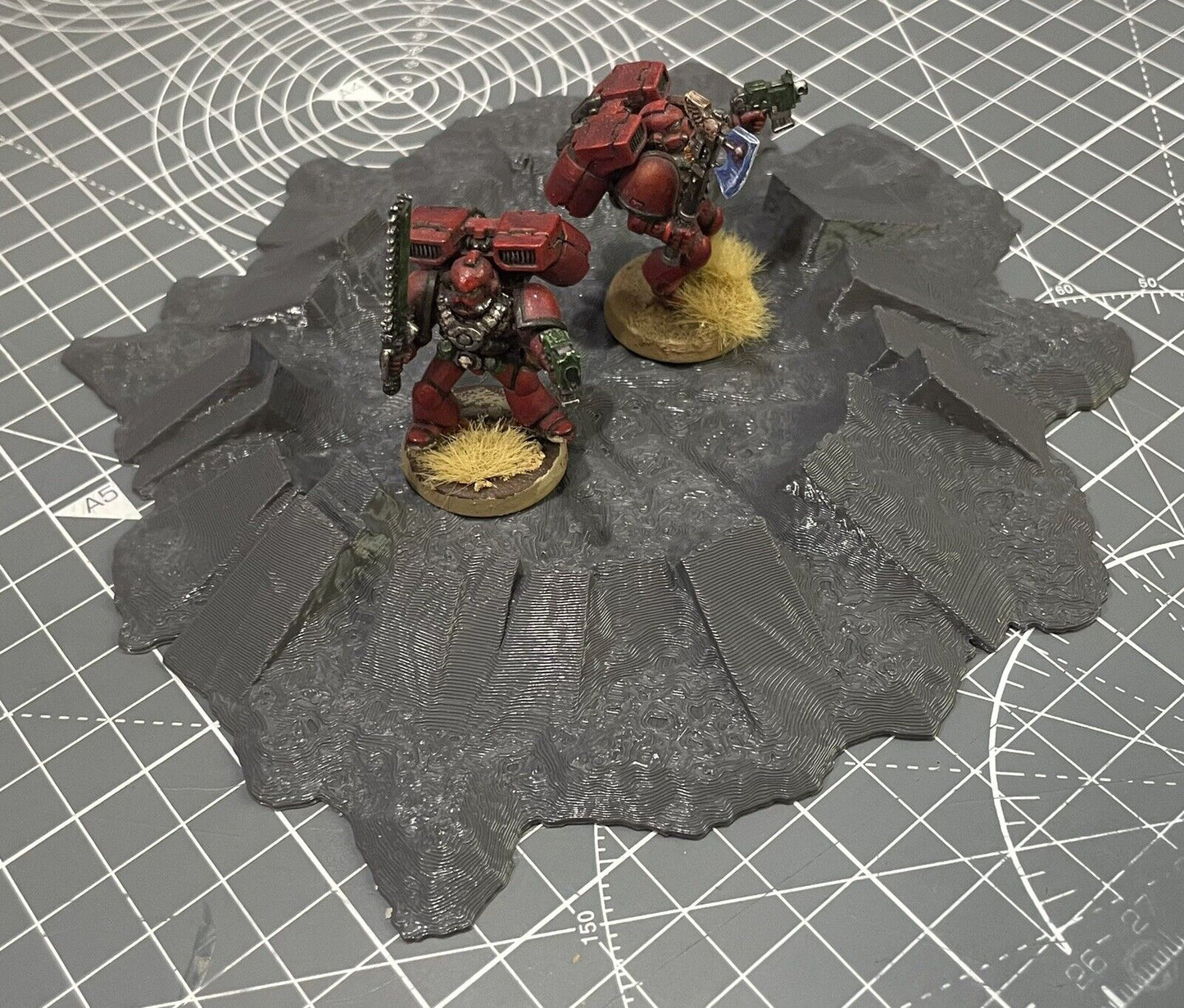 Crater Blast Terrain 28mm Scenery compatible WarHammer 40k Legion 3D Printed