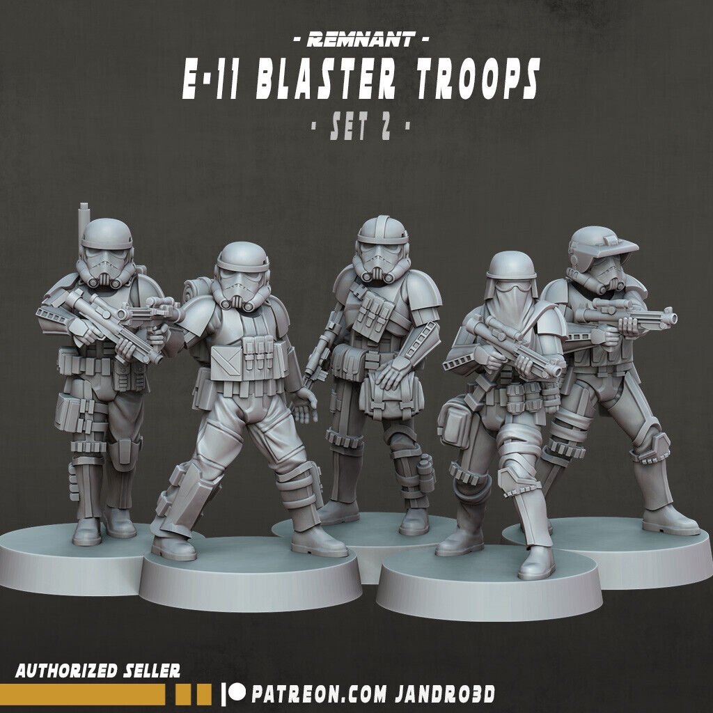 Remnant E11 Troopers - Star Wars Legion compatible 3D Printed Resin Miniatures