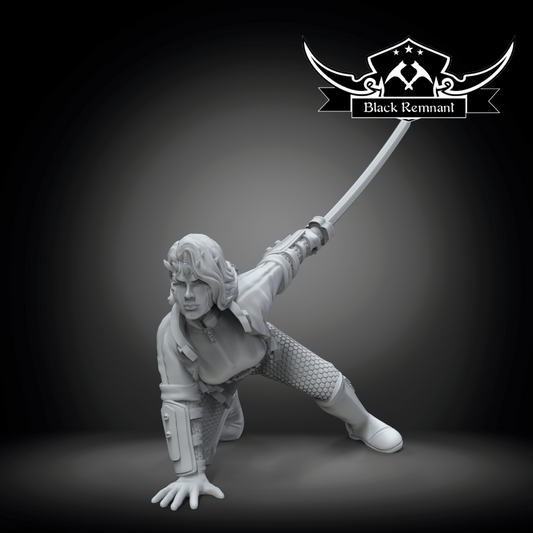 Zabrak Female Assassin - Star Wars Legion compatible 3D Printed Resin Miniatures