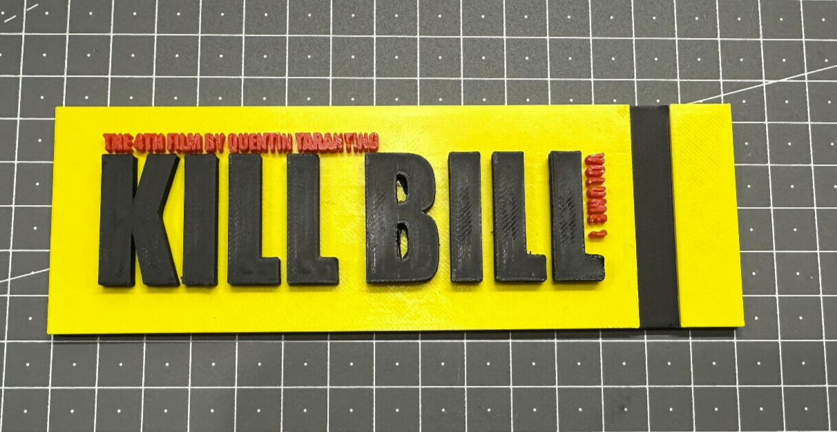 Kill Bill Logo - 3D Printed Sign Stand