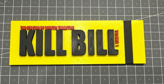 Kill Bill Logo - 3D Printed Sign Stand