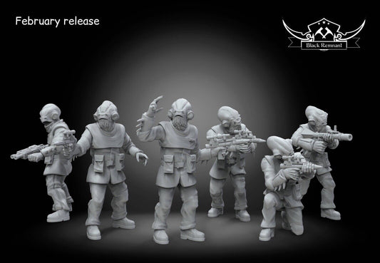 Mon Calamari Fleet Troopers Star Wars Legion compatible 3D PrintResin Miniatures