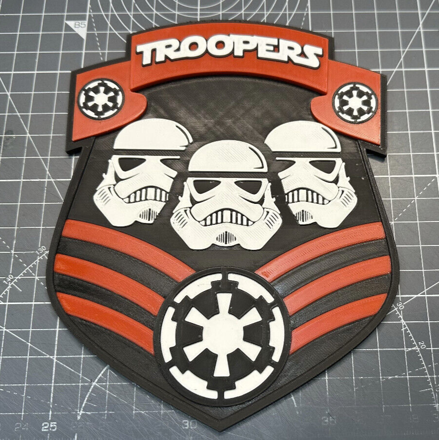 Star Wars Troopers Plaque - 3D Printed Sign Stand 501st