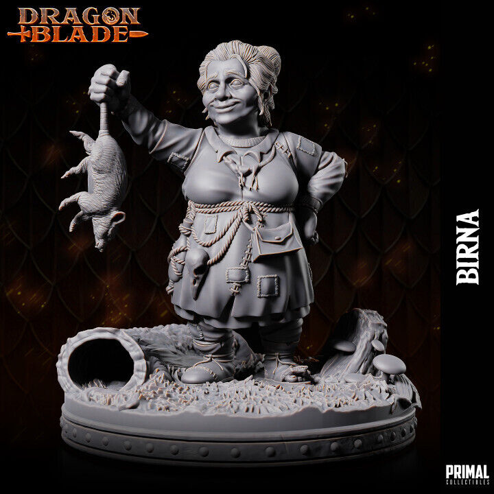 Dwarf - Birna - Fantasy compatible D&D DragonLance Miniatures Primal