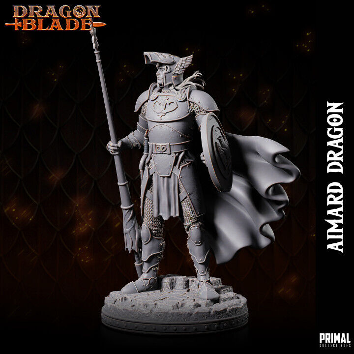 Fighter - Aimard Dragon - Fantasy compatible D&D DragonLance Miniatures Primal