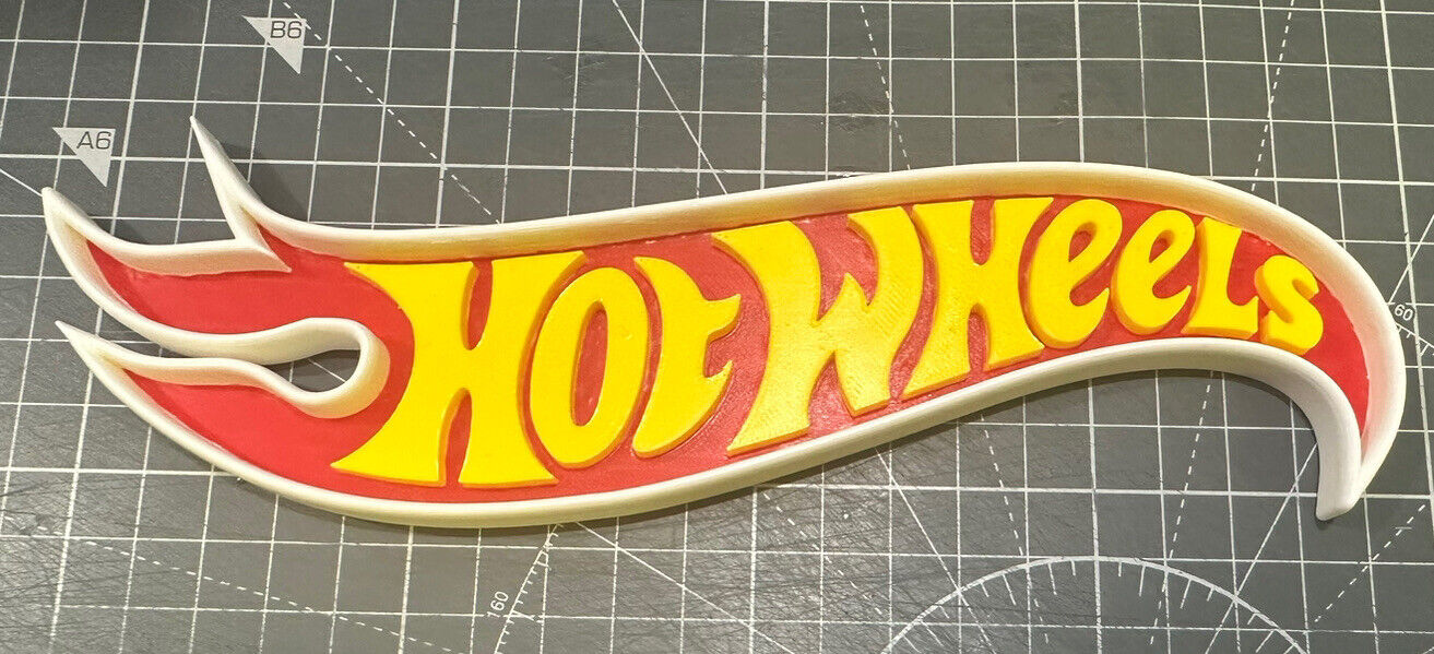 Hot Wheels - 3D Printed Sign Stand FAN ART