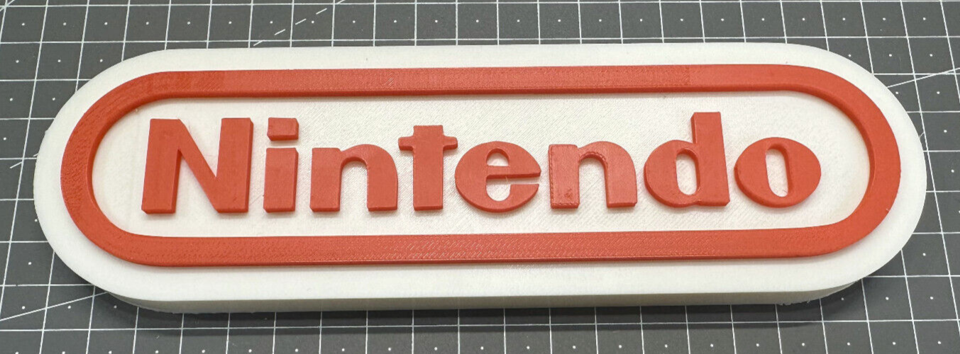 Nintendo - 3D Printed Sign Stand Retro