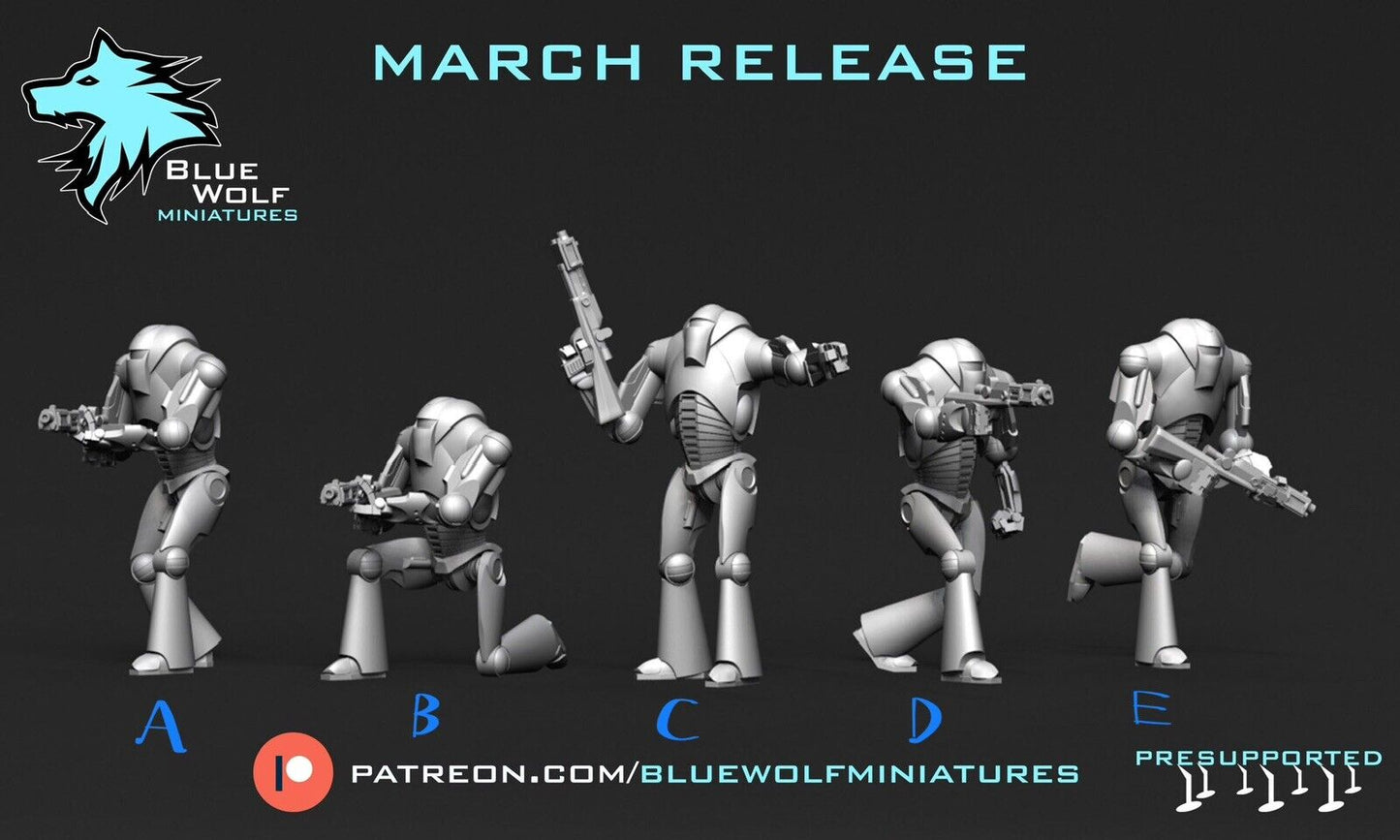 Arctic B2 Droids Star Wars Legion 3D Printed Resin BlueWolf Miniatures