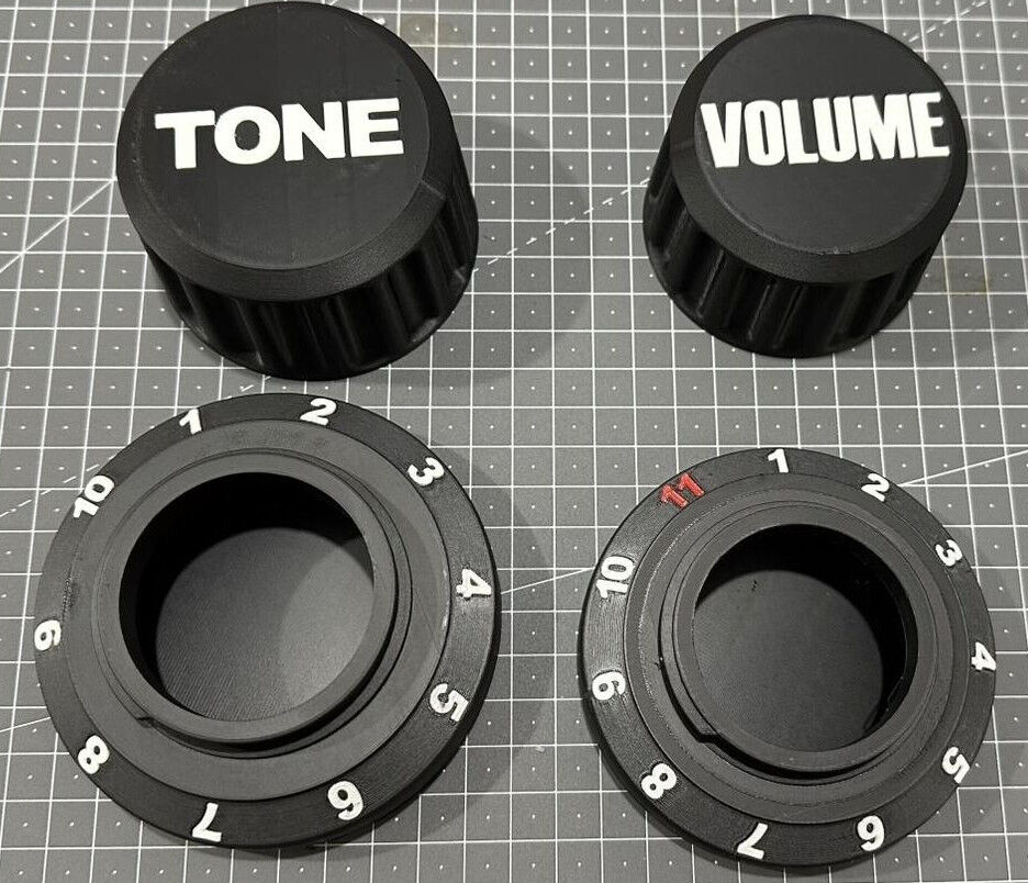 Guitar Pick Storage 3D Printed - Volume or Tone Dial Container Holder