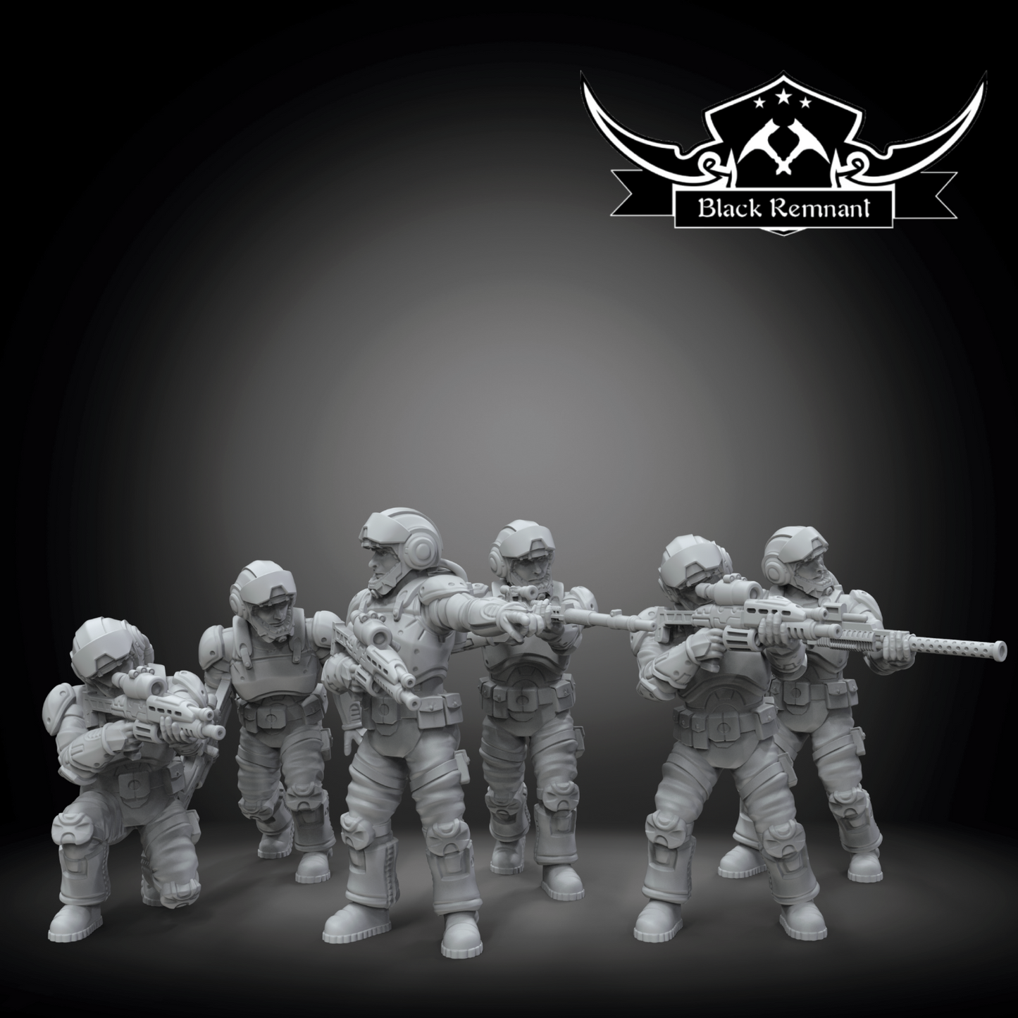 New Republic Troopers Squad 6x Star Wars Legion compatible 3D Resin Miniatures