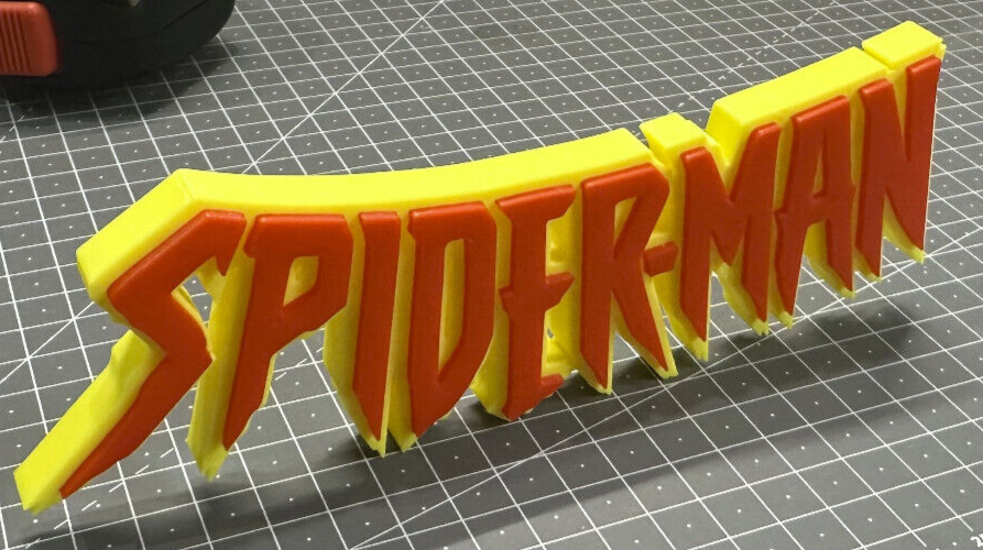 Spider-Man Logo - 3D Printed Sign Stand