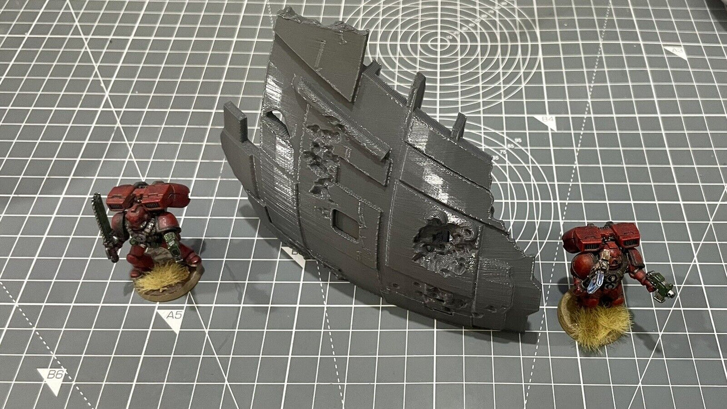 Ship Wreck Terrain 28mm Scenery compatible WarHammer 40k Legion 3D Printed