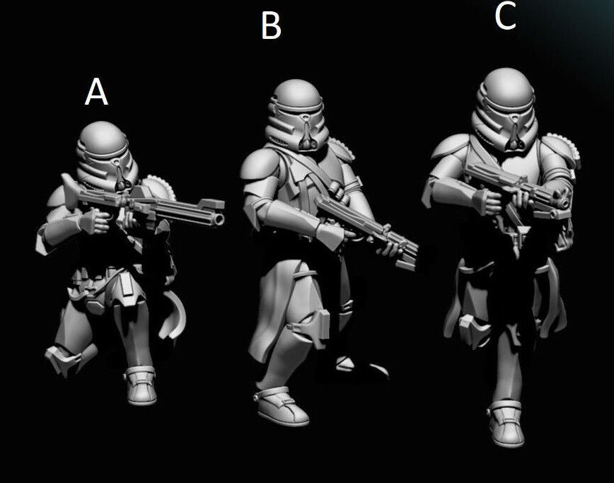 Airbourne Clone Troopers- Star Wars Legion 3D Printed Resin BlueWolf Miniatures