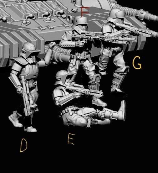 Tank Trooper Modular- Star Wars Legion 3D Printed Resin BlueWolf Miniatures