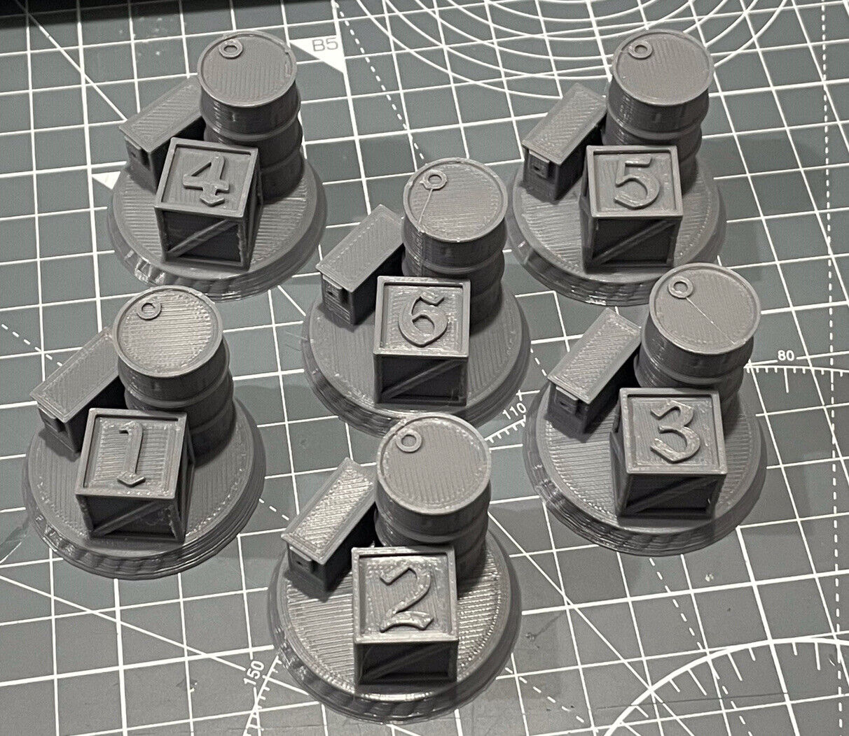 x6 Objective/location markers compatible Warhammer Kill Team 40k or D&D 28 mm