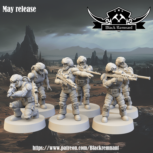 New Republic Troopers Squad 6x Star Wars Legion compatible 3D Resin Miniatures