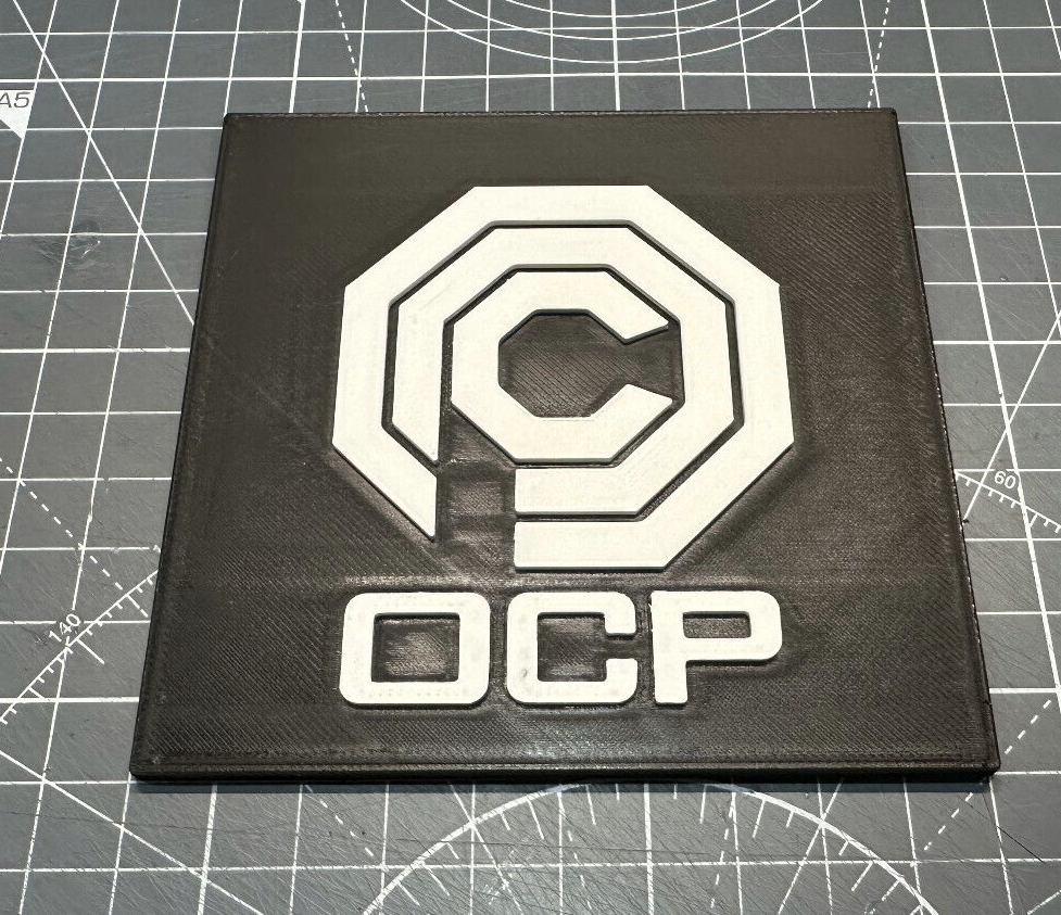 Robocop OCP - 3D Printed Sign Stand