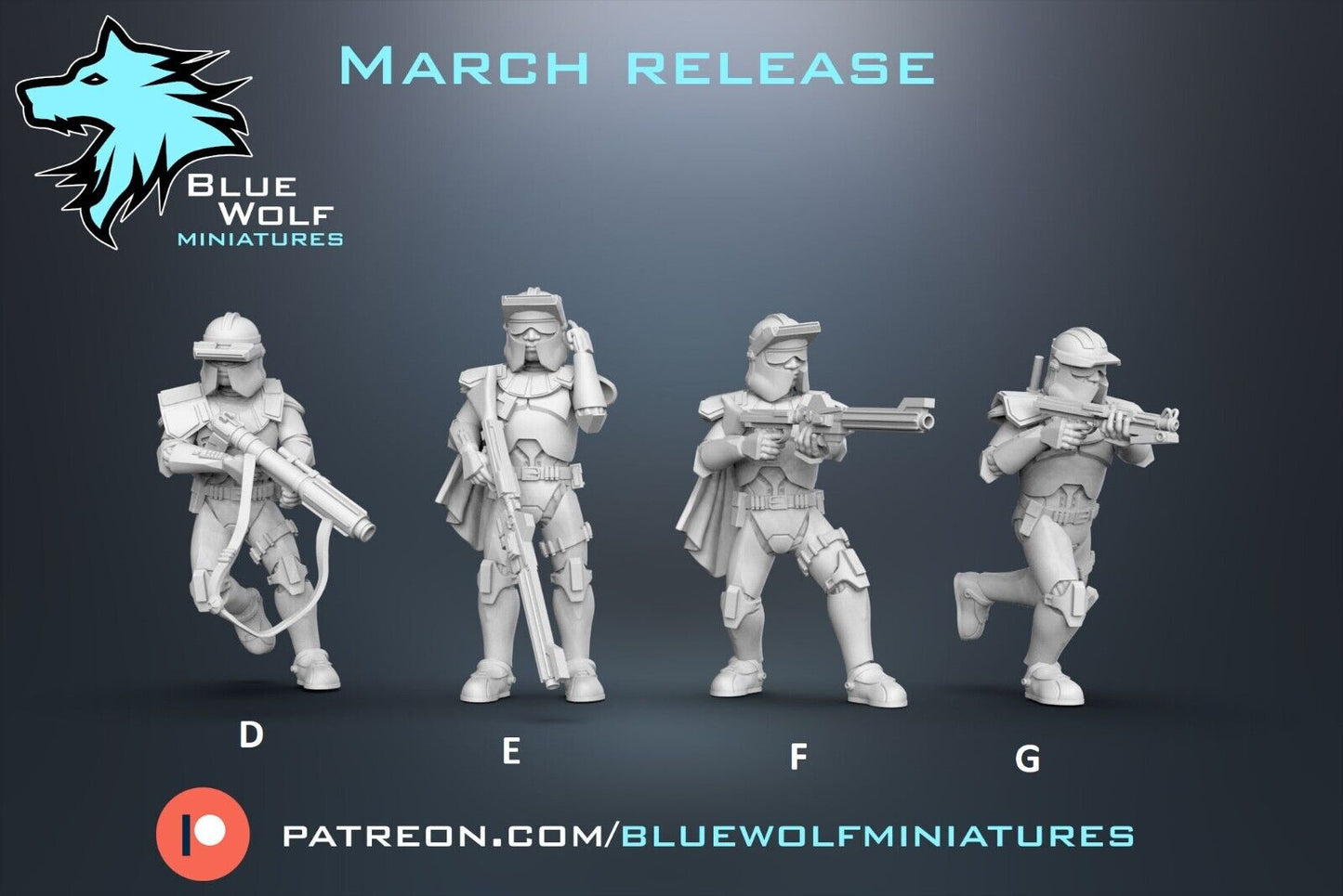 ARF Specialists v2 - Star Wars Legion 3D Printed Resin BlueWolf Miniatures