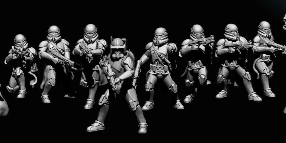 Airbourne Clone Troopers- Star Wars Legion 3D Printed Resin BlueWolf Miniatures