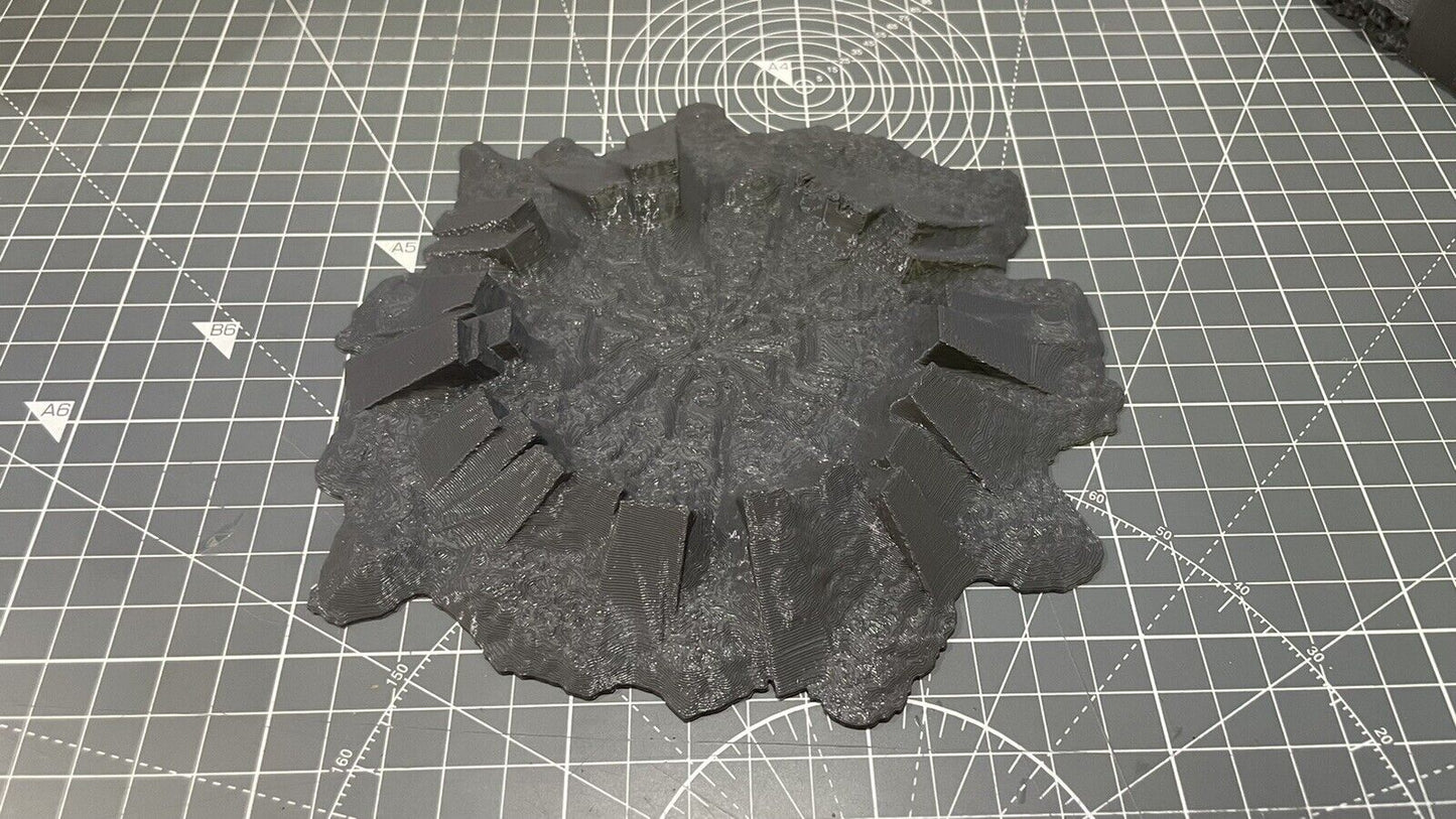 Crater Blast Terrain 28mm Scenery compatible WarHammer 40k Legion 3D Printed