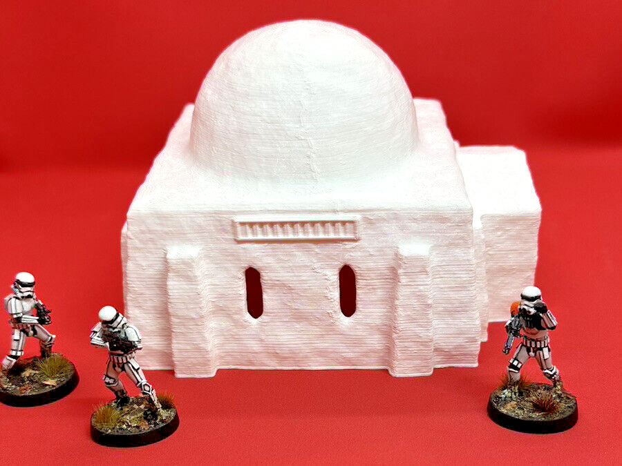 Desert House square 28mm Scenery compatible WarHammer 40k SW Legion 3D Printed