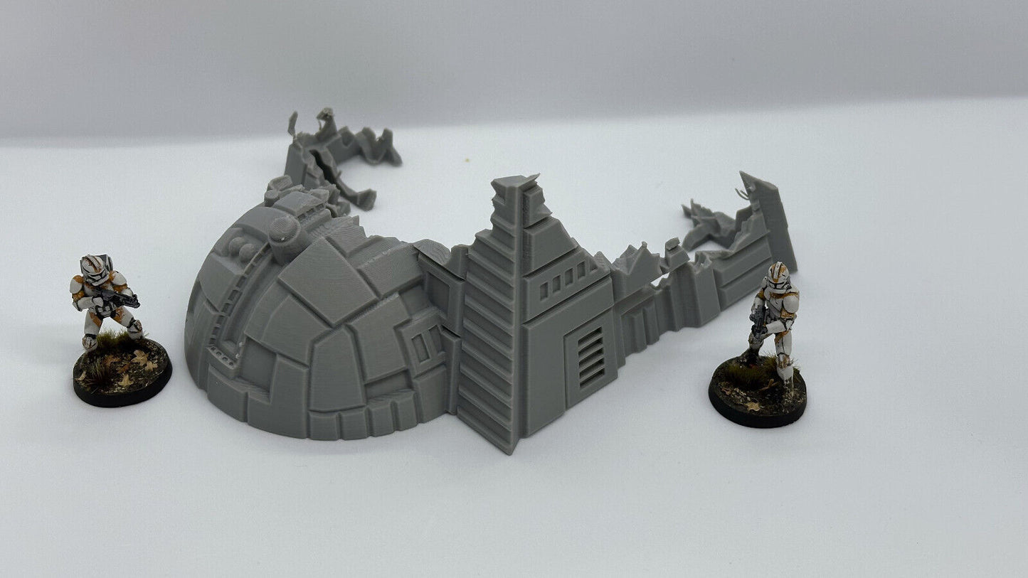 StarShip Wreckage Terrain Space Grimdark W40K D&D scifi 28mm wargame