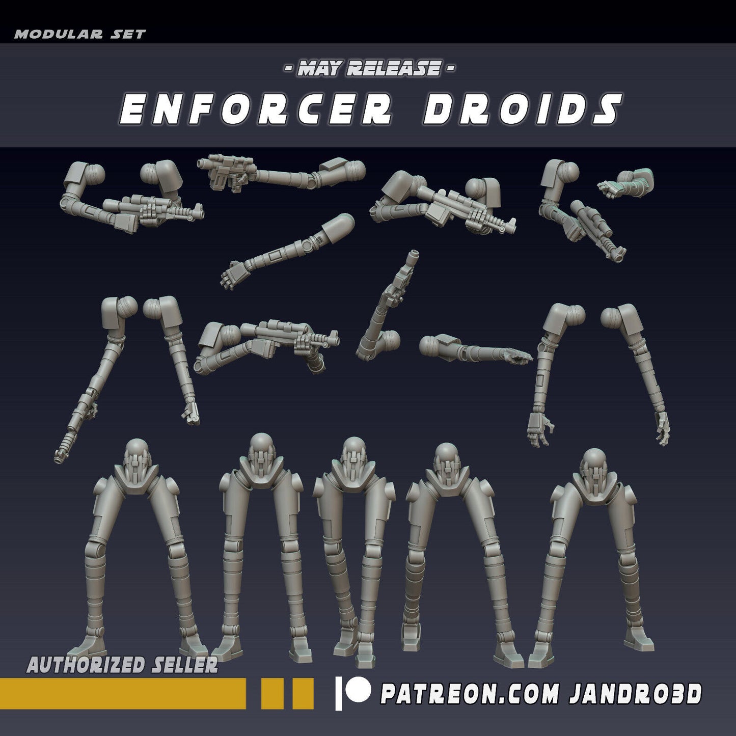 Enforcer Droids - Star Wars Legion compatible 3D Printed Resin Miniatures