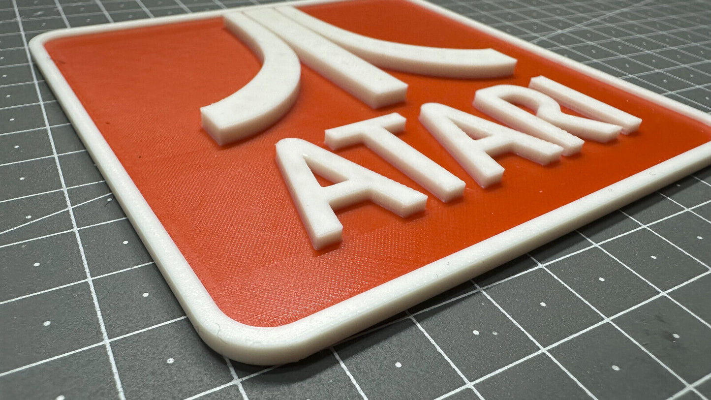 Atari Logo - 3D Printed Sign Stand