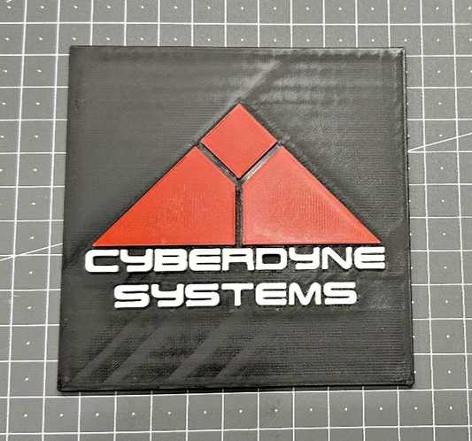 Cyberdyne Systems Logo Terminator - 3D Printed Sign Stand