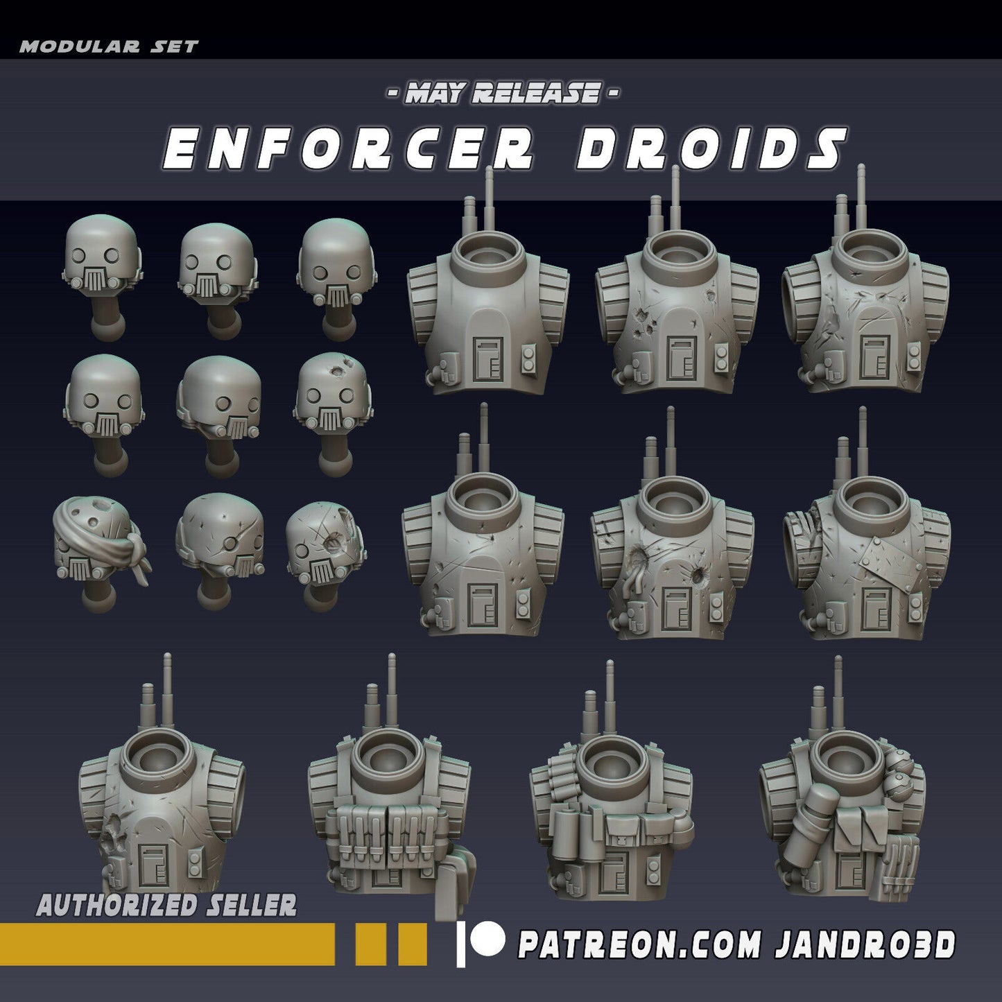 Enforcer Droids - Star Wars Legion compatible 3D Printed Resin Miniatures