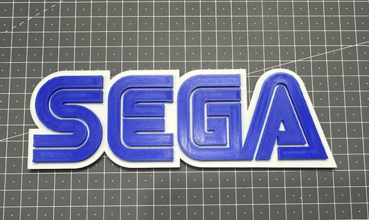 SEGA Logo - 3D Printed Sign Stand