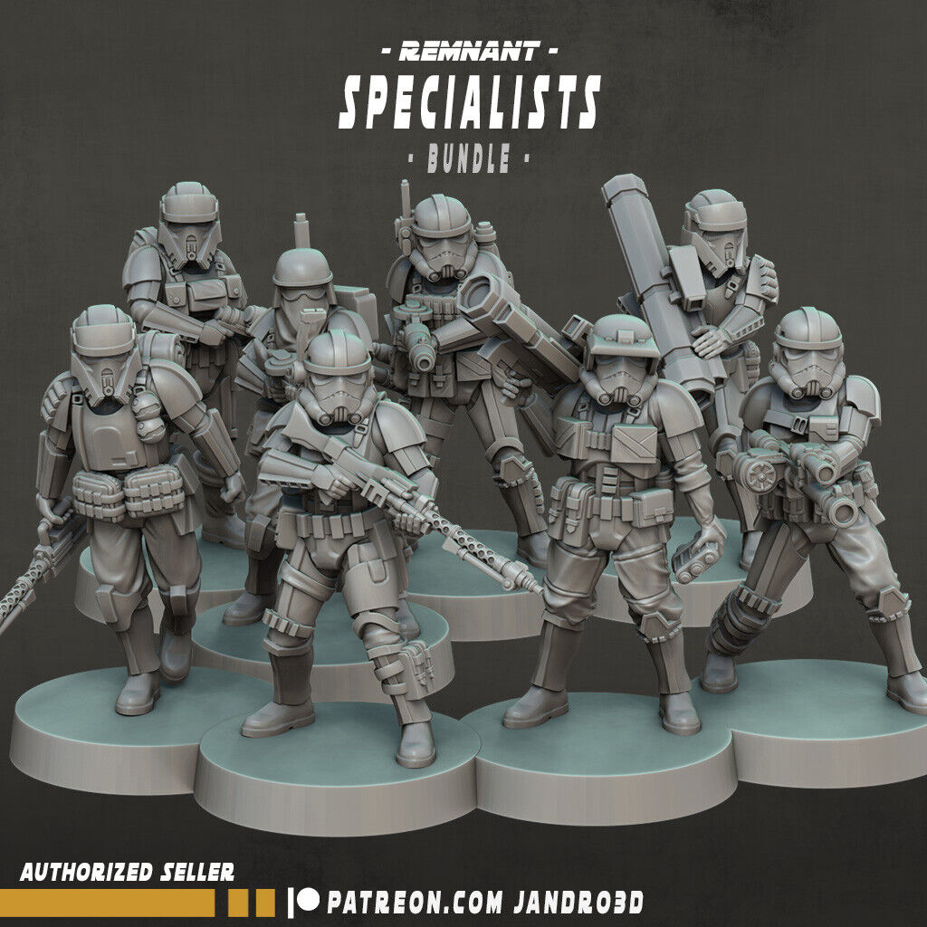 Remnant Specialists - Star Wars Legion compatible 3D Printed Resin Miniatures