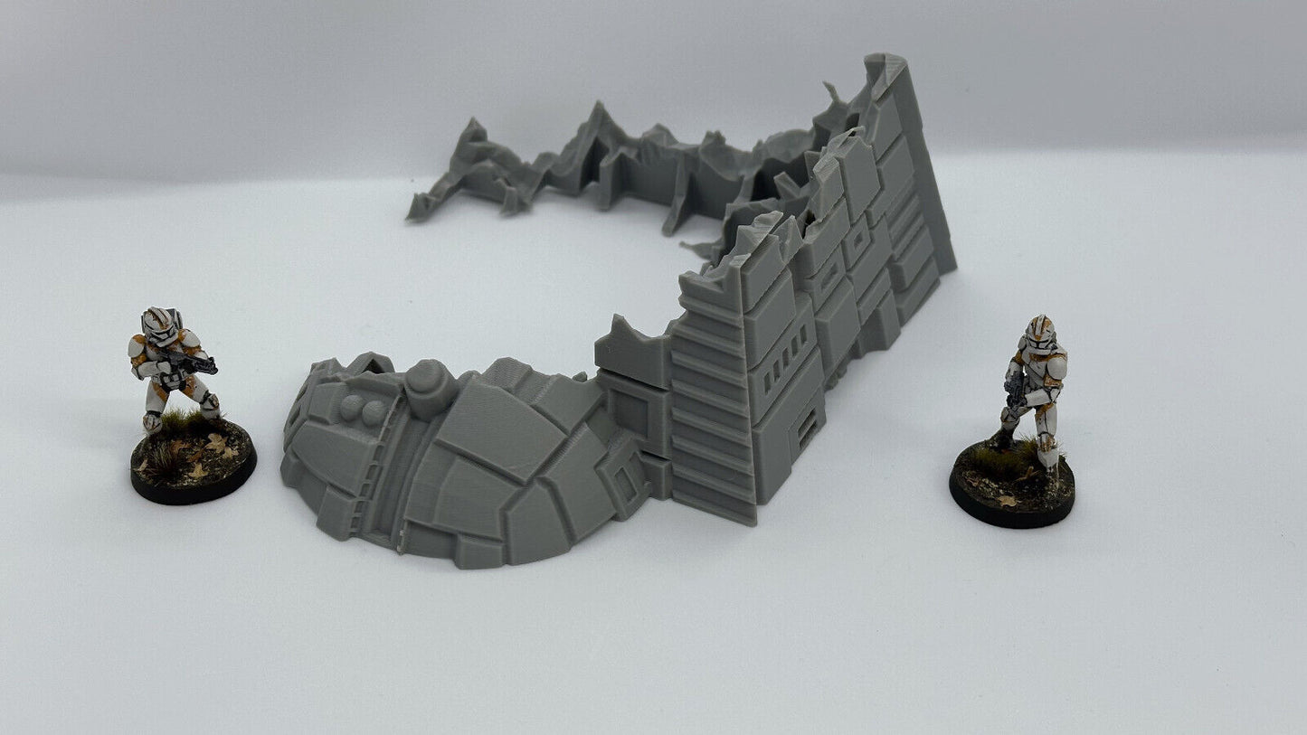 StarShip Wreckage Terrain Space Grimdark W40K D&D scifi 28mm wargame