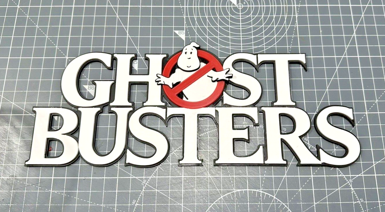 GhostBusters Logo - 3D Printed Sign Stand