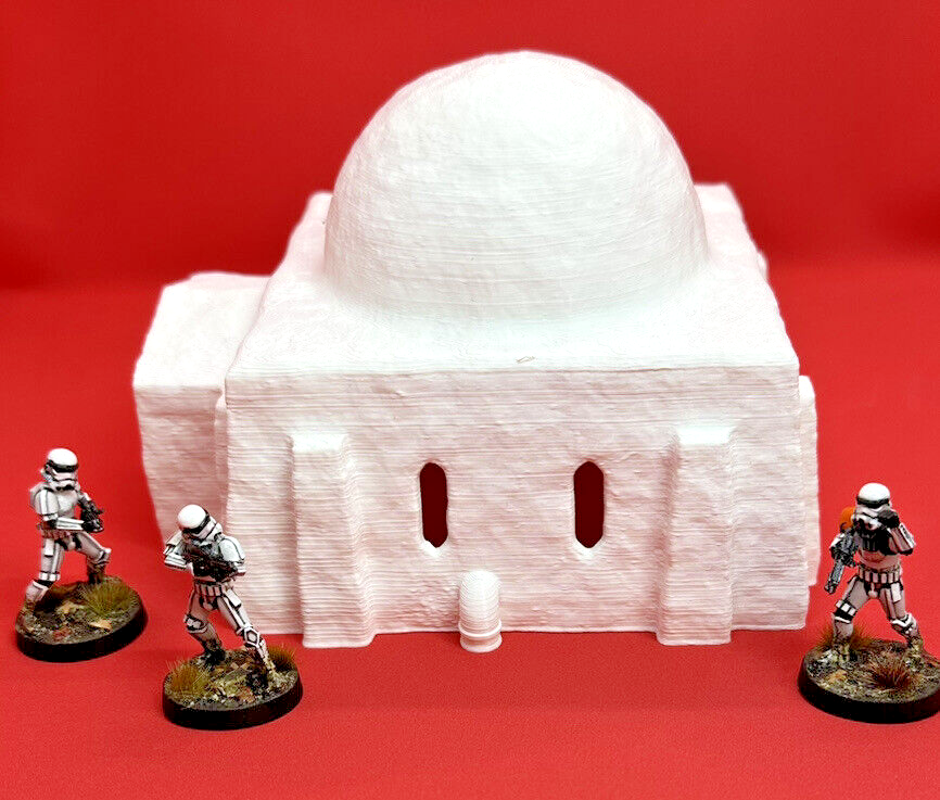 Desert House square 28mm Scenery compatible WarHammer 40k SW Legion 3D Printed