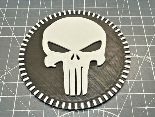 Punisher Skull logo Marvel - 3D Printed Sign Stand