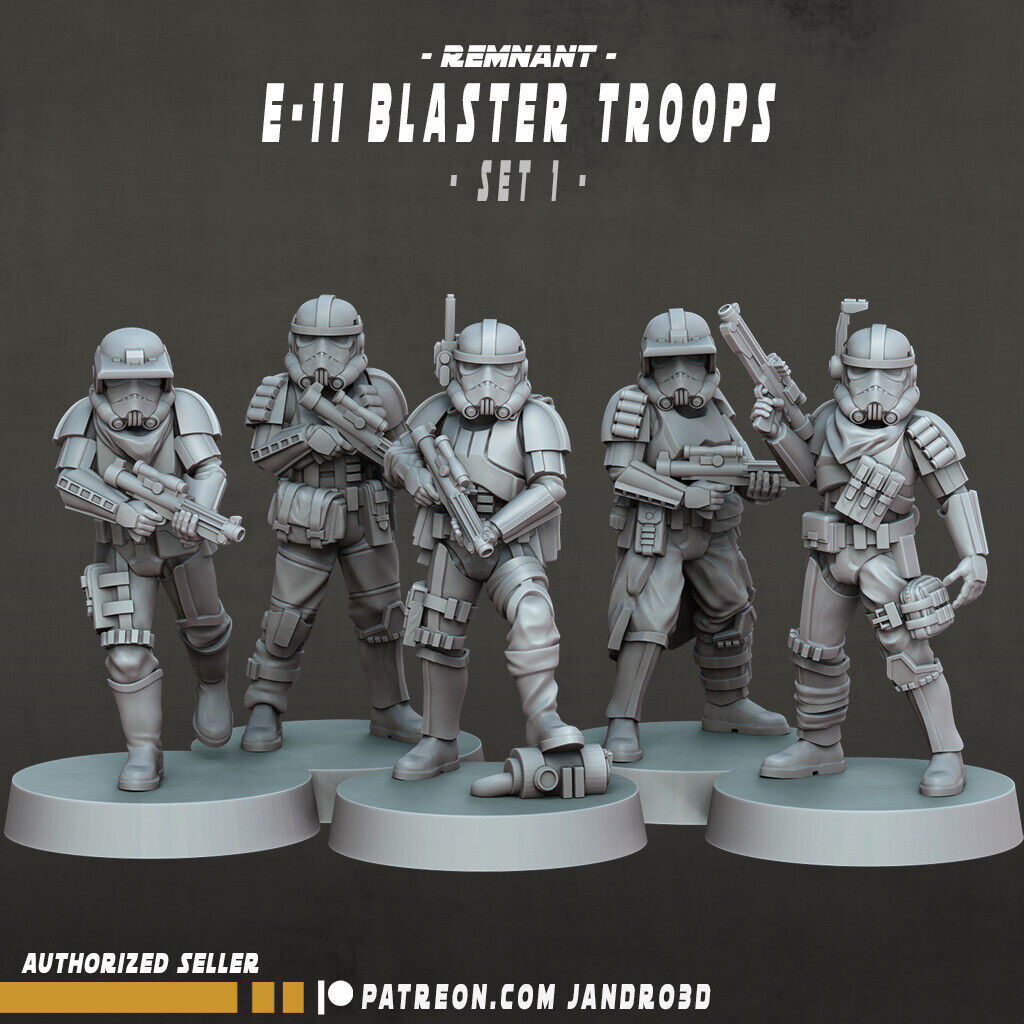 Remnant E11 Troopers - Star Wars Legion compatible 3D Printed Resin Miniatures