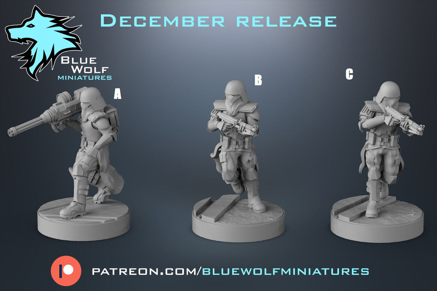 Galactic Marines v2 - Star Wars Legion 3D Printed Resin BlueWolf Miniatures