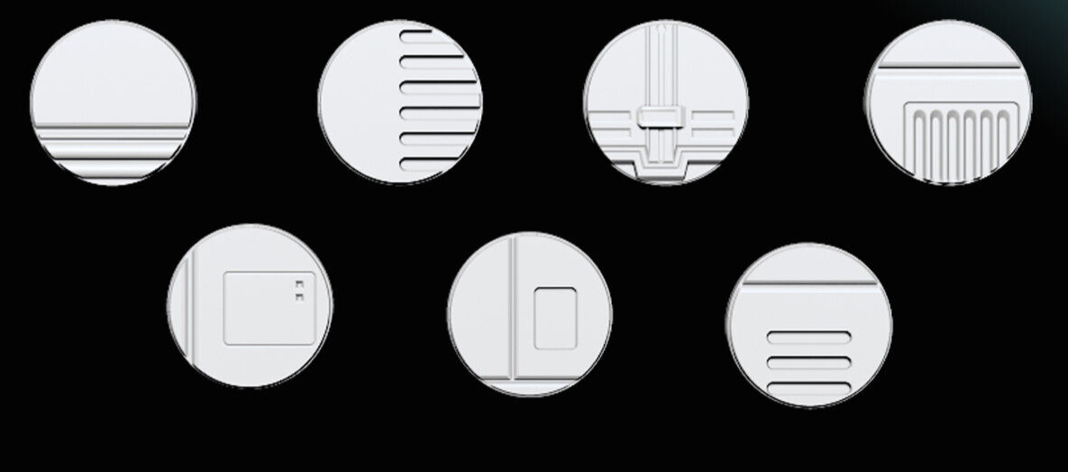 7 Hangar Bay themed Star Wars Legion compatible 3D Printed Resin BlueWolf Bases