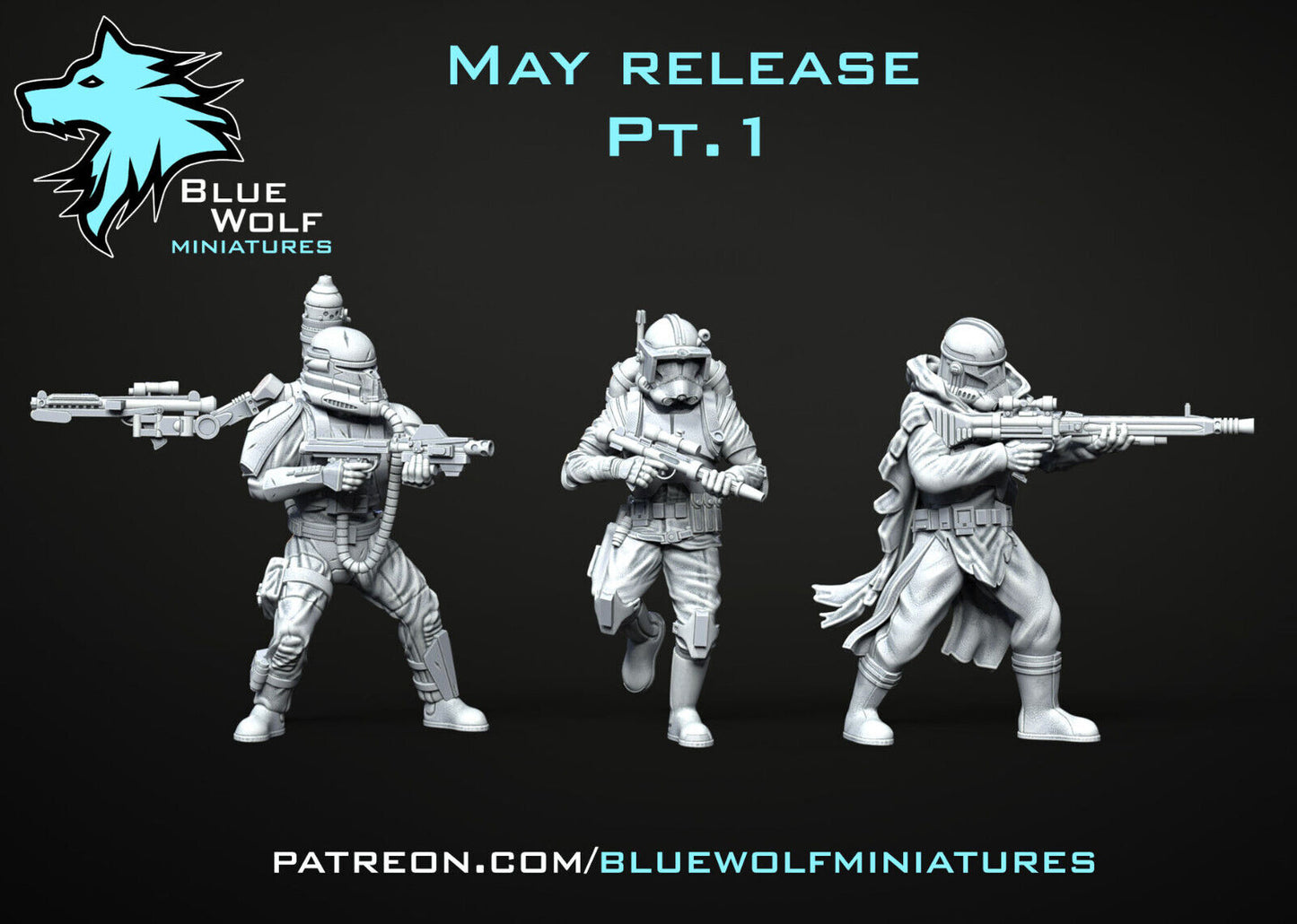 Clone Remnant Troopers Star Wars Legion 3D Printed Resin BlueWolf Miniatures